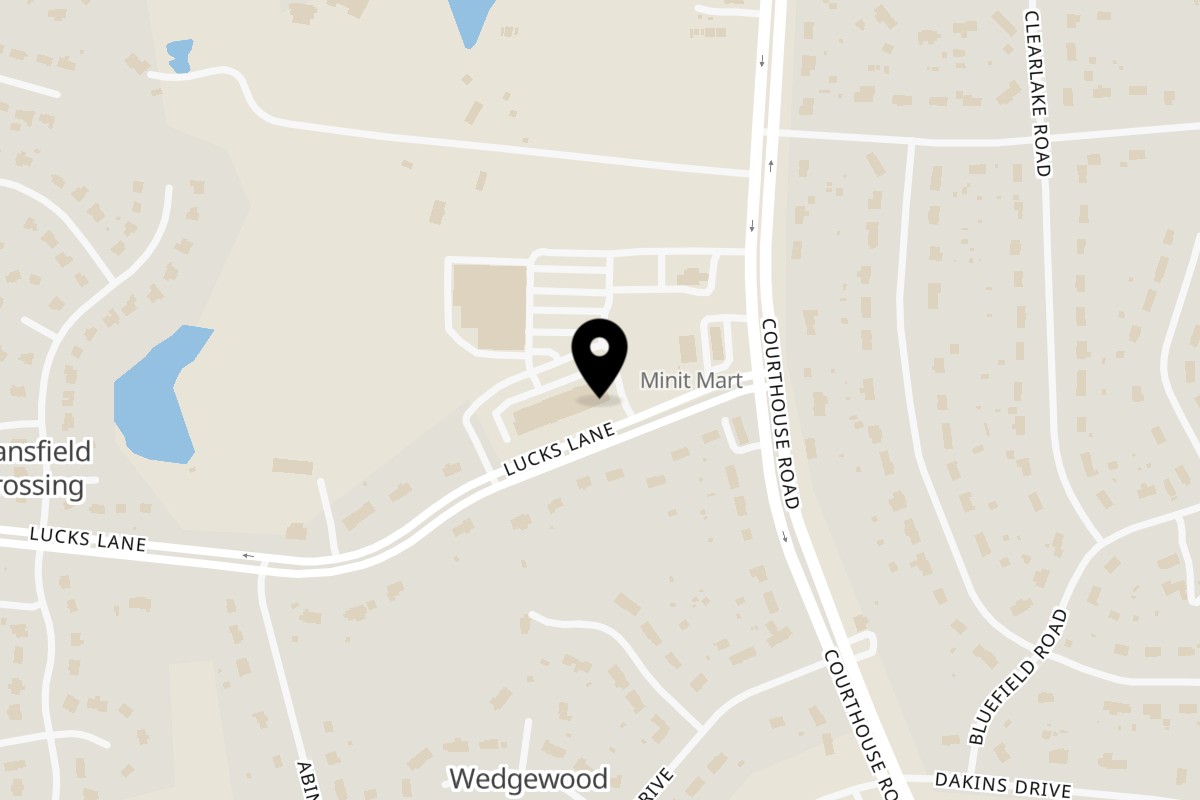 Map showing the location of Nuccio's Ristorante & Pizza on 1108 Courthouse Rd Unit 0 in Richmond